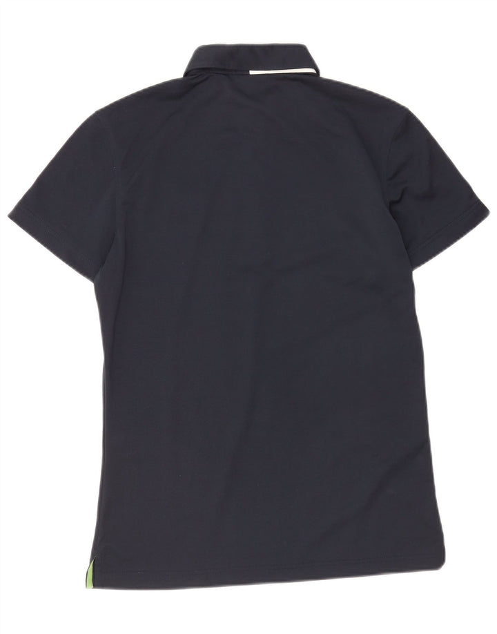 Conte of Florence Mens Polo Shirt Small Navy Blue Polyester