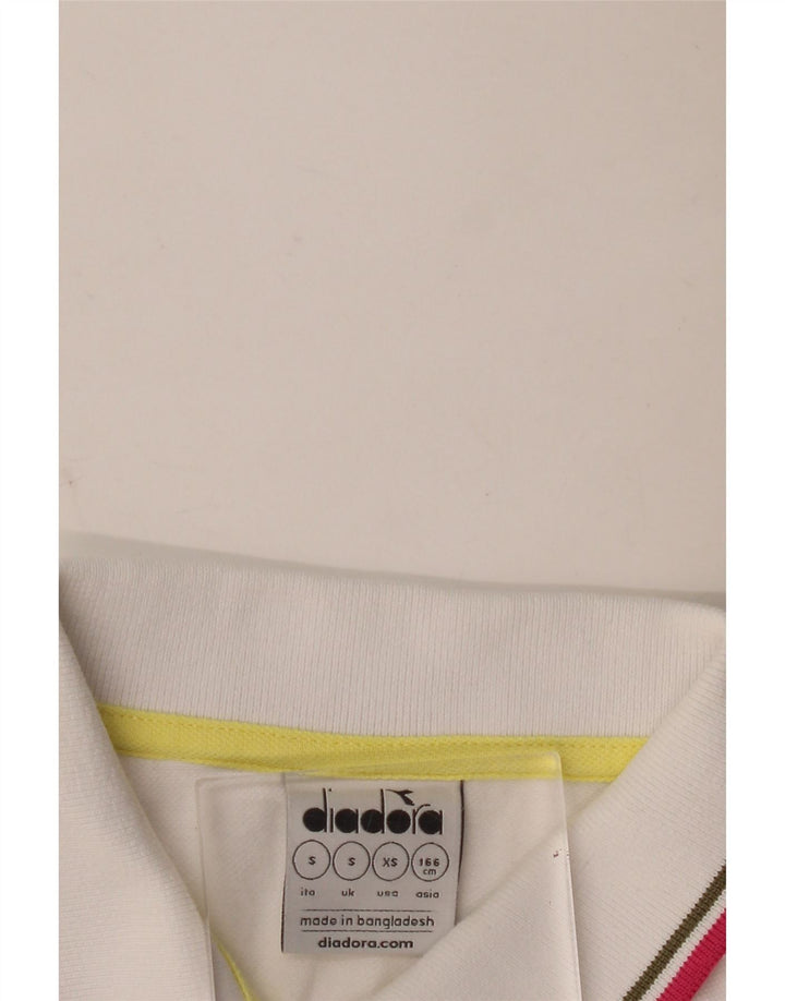 Diadora Womens Polo Shirt UK 10 Small White