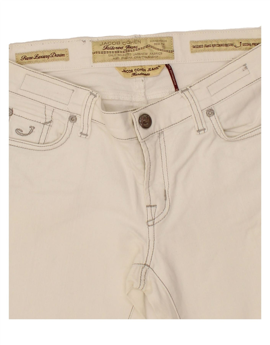 JACOB COHEN Womens Straight Jeans W32 L28  White Cotton Vintage Jacob Cohen and Second-Hand Jacob Cohen from Messina Hembry 