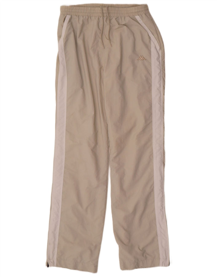 Kappa Mens Tracksuit Trousers Medium  Beige Colourblock Polyamide