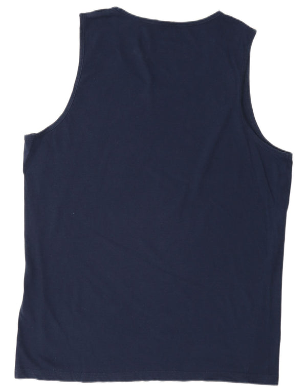 Carrera Mens Vest Top Large Navy Blue Cotton