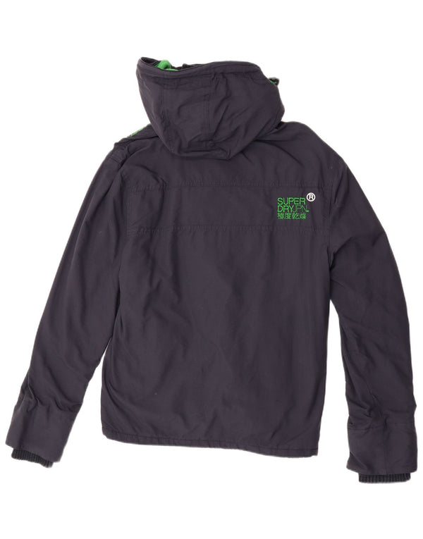 Superdry Womens Windcheater Windbreaker Jacket UK 14 Medium Navy Blue