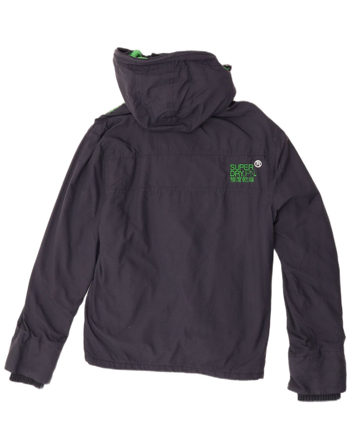 Superdry Womens Windcheater Windbreaker Jacket UK 14 Medium Navy Blue