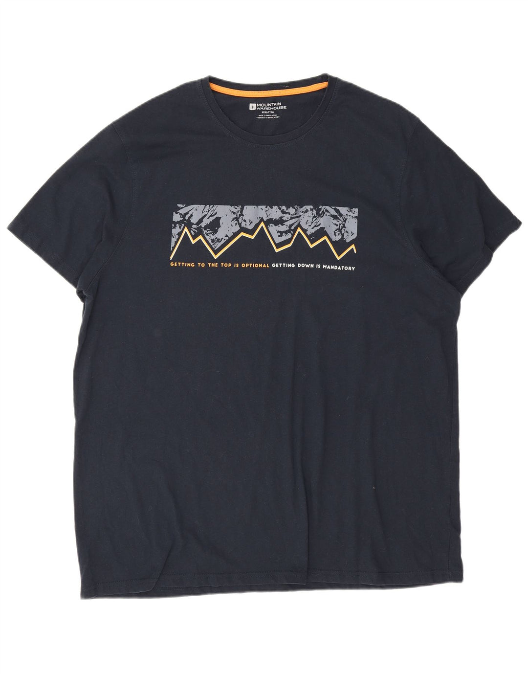 Mountain Warehouse Mens Graphic T-Shirt Top 3XL Navy Blue Cotton