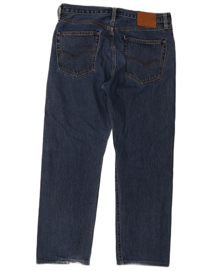 Levi's Mens 551 Straight Jeans W34 L29 Blue Cotton