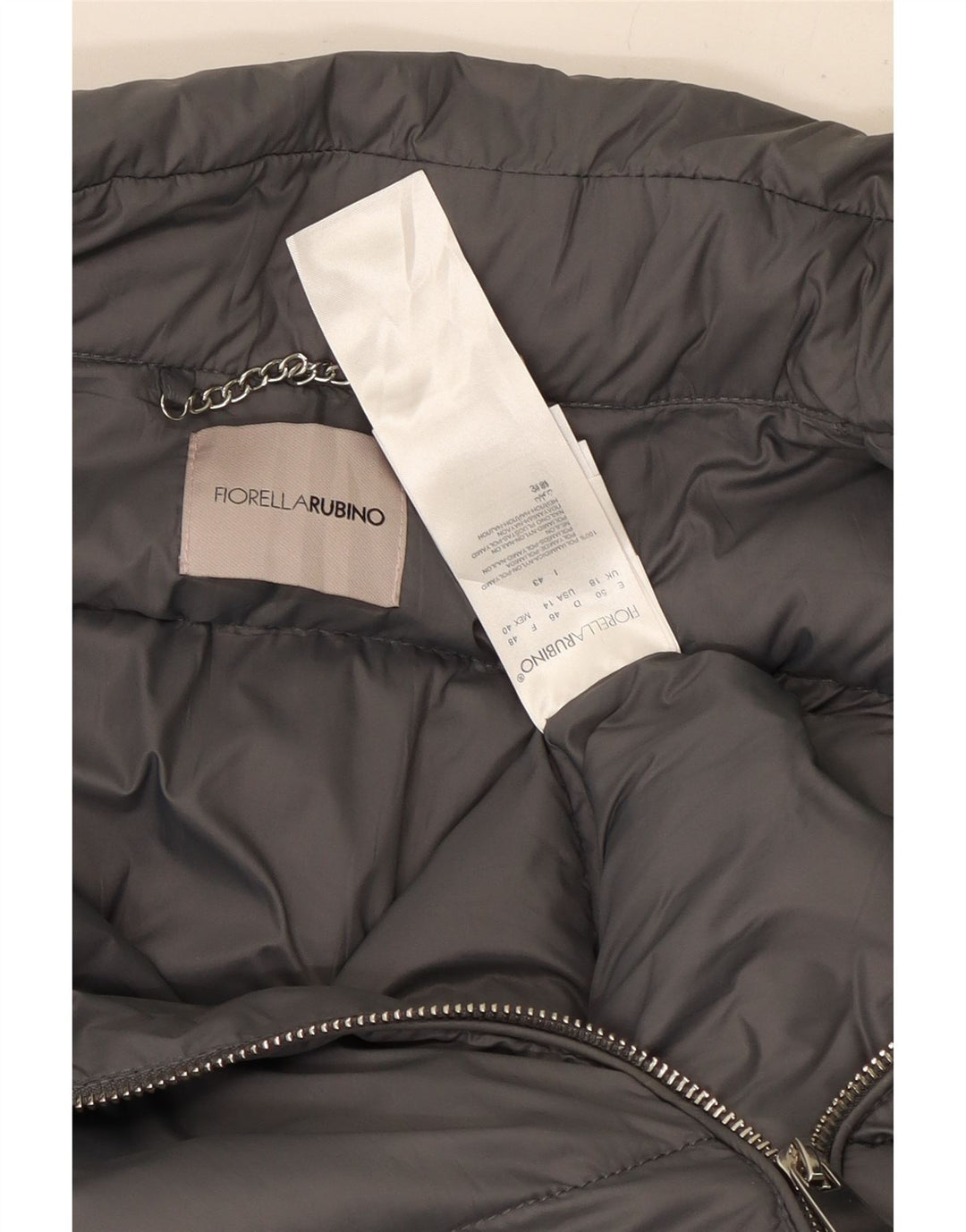 Fiorella Rubino Womens Padded Jacket UK 18 XL Grey Polyamide