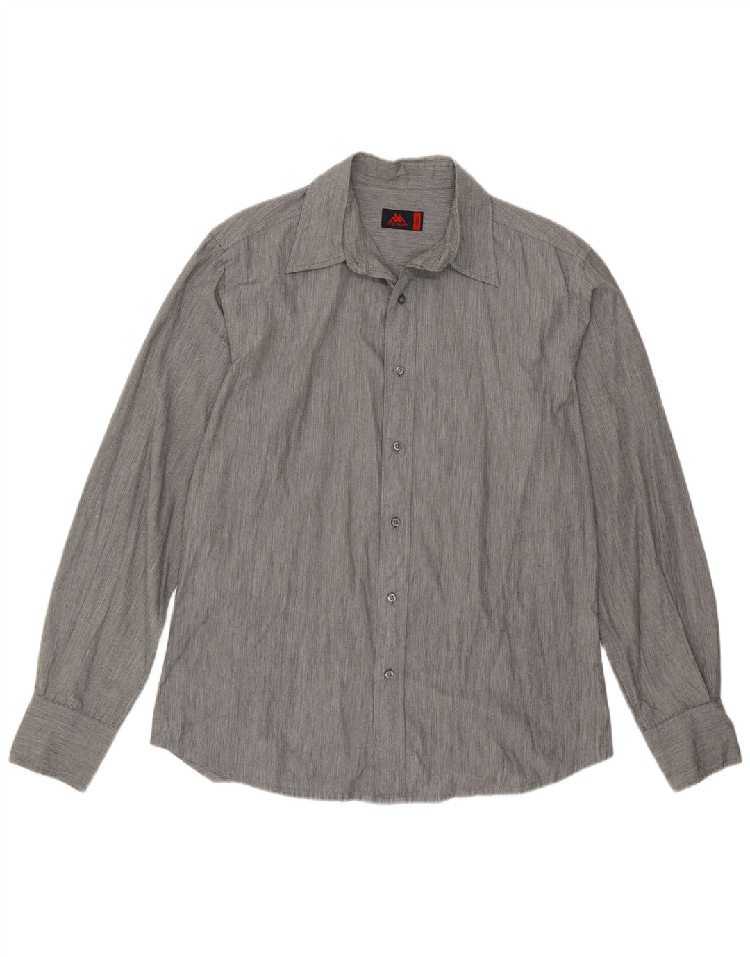 Kappa Mens Shirt Medium Grey Pinstripe Cotton