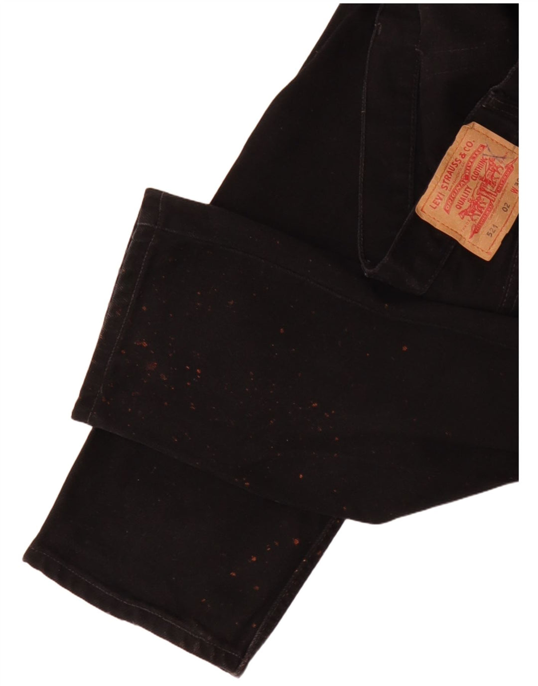 Levi's Mens 521 Straight Jeans W30 L32 Black Cotton