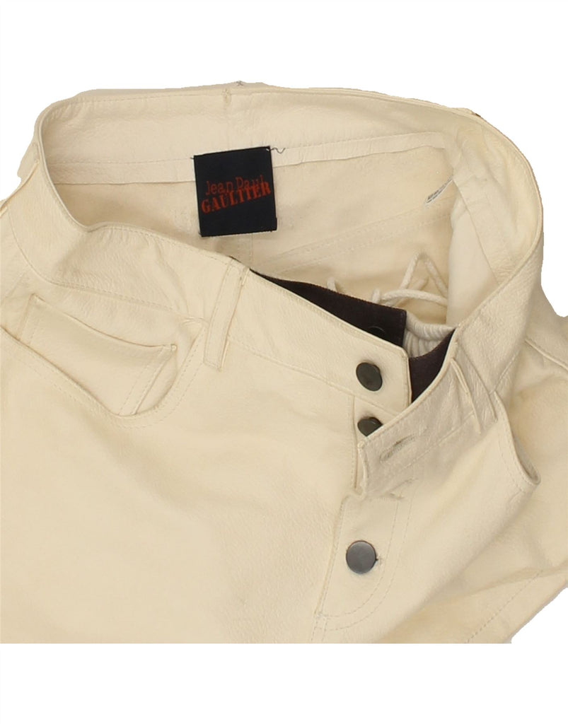 JEAN PAUL GAULTIER Womens Straight Skirt UK 12 Medium W30 Off White Vintage Jean Paul Gaultier and Second-Hand Jean Paul Gaultier from Messina Hembry 