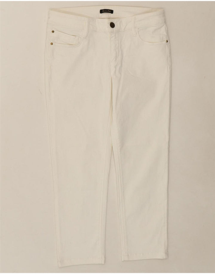 MASSIMO DUTTI Womens Slim Cropped Jeans EU 40 Medium W30 L22 White Vintage Massimo Dutti and Second-Hand Massimo Dutti from Messina Hembry 