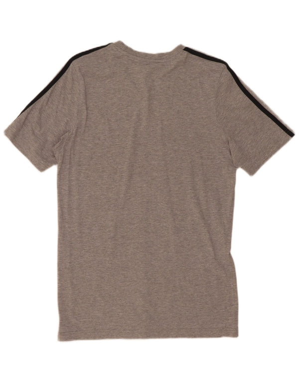 Adidas Mens T-Shirt Top Small Grey Striped