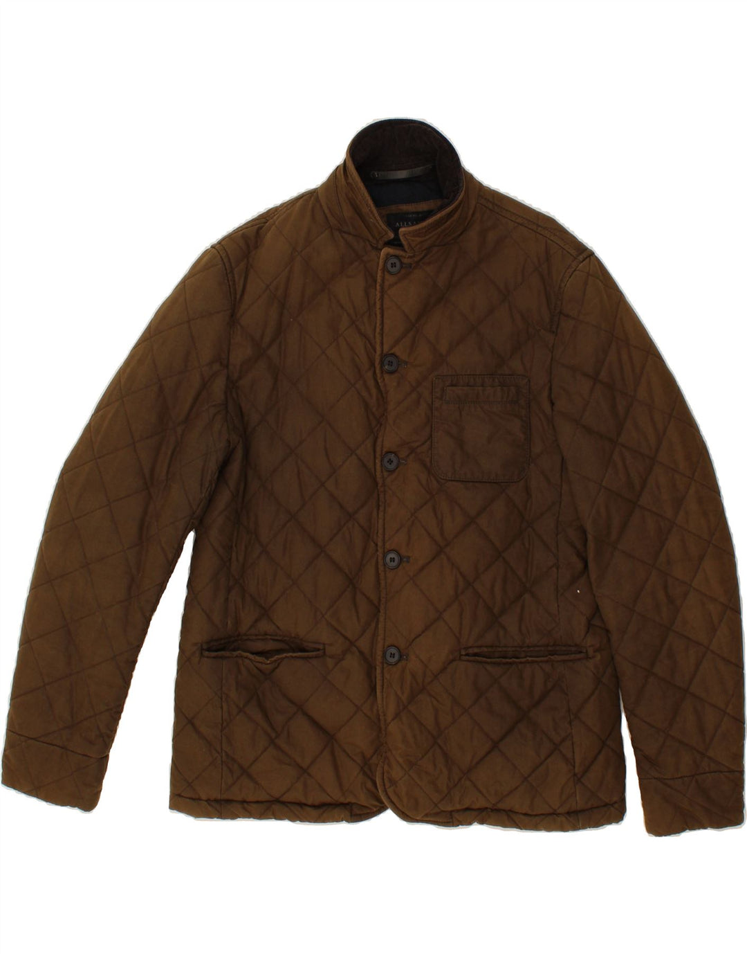 ALL SAINTS Womens Quilted Jacket UK 18 XL Brown Vintage All Saints and Second-Hand All Saints from Messina Hembry 