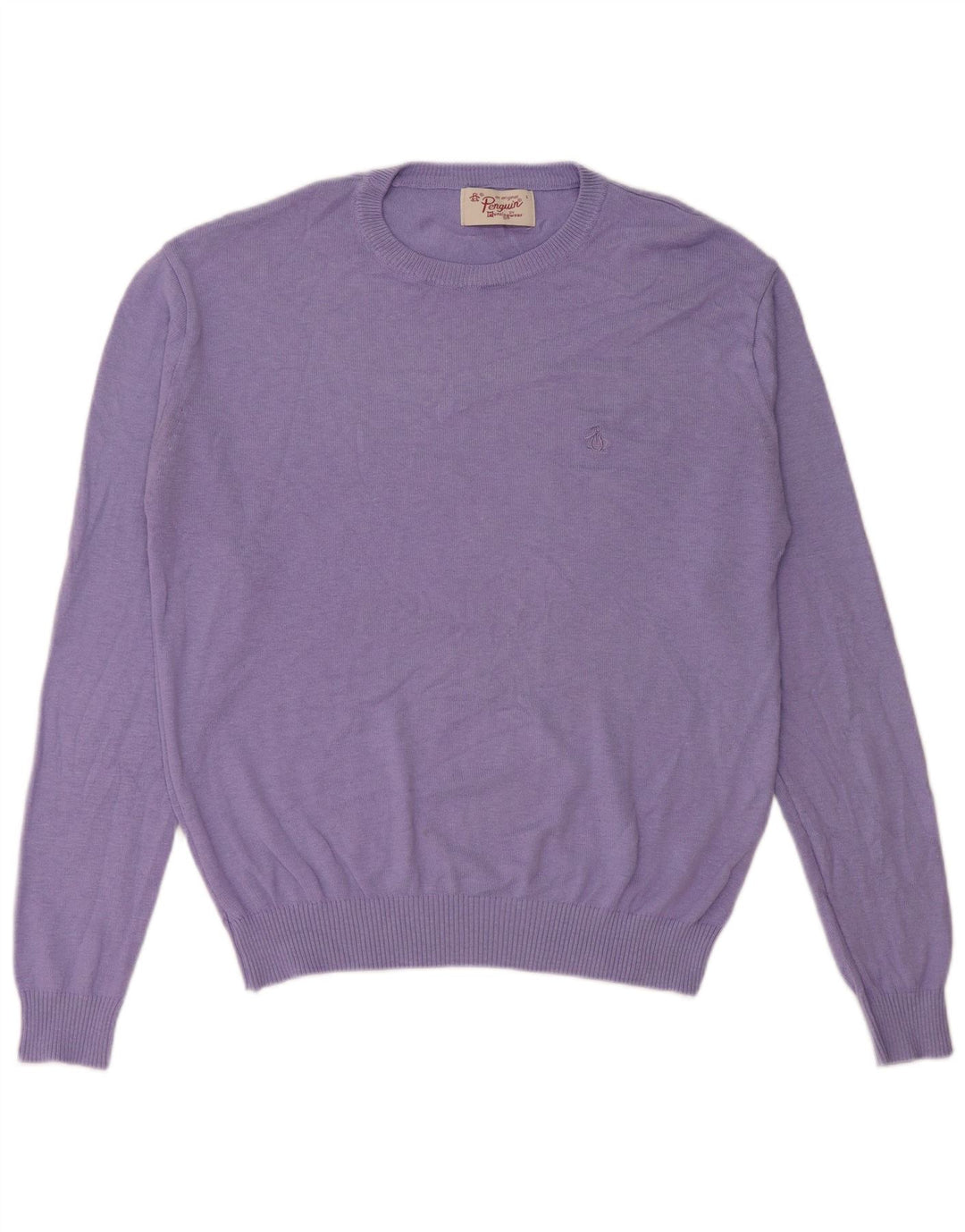 Penguin Mens Crew Neck Jumper Sweater Large Purple