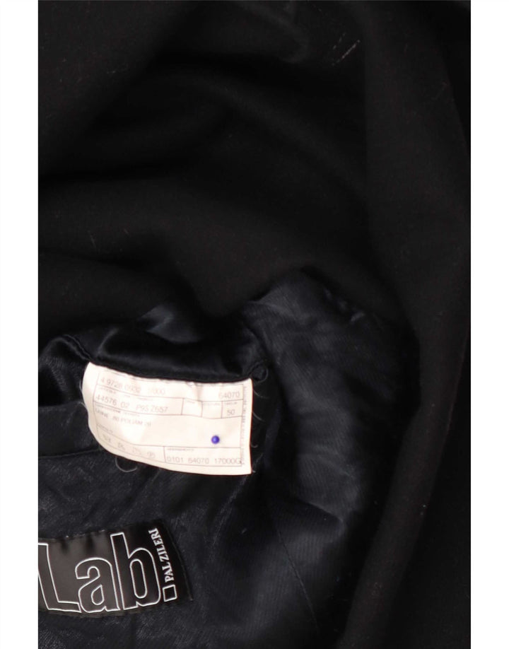 Pal Zileri Mens Overcoat IT 50 Large Black Wool