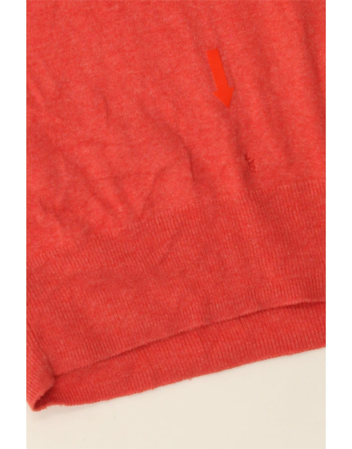 QUIKSILVER Mens V-Neck Jumper Sweater Medium Pink Vintage Quiksilver and Second-Hand Quiksilver from Messina Hembry 
