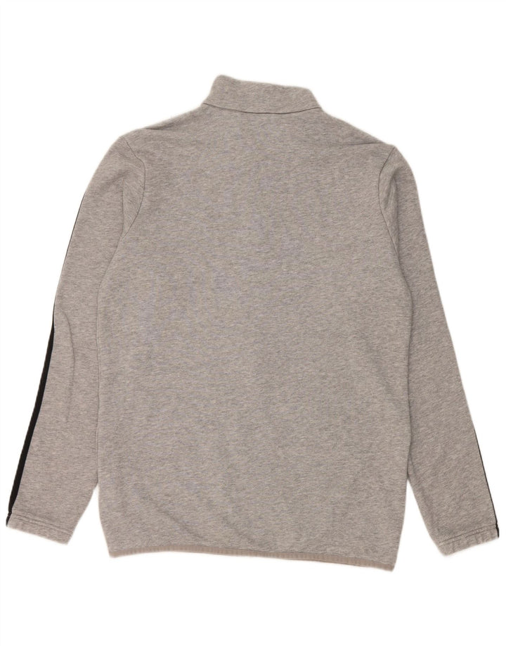 Adidas Boys Tracksuit Top Jacket 15-16 Years Grey Cotton