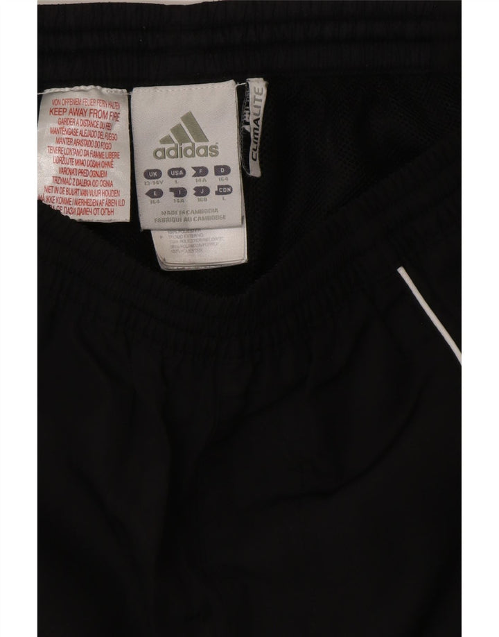 ADIDAS Boys Climalite Tracksuit Trousers Joggers 13-14 Years  Black