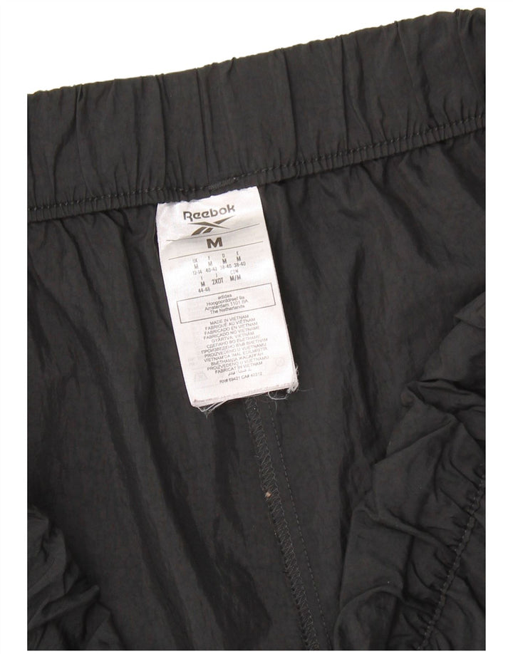 REEBOK Womens Tracksuit Trousers Joggers UK 12/14 Medium  Black Nylon