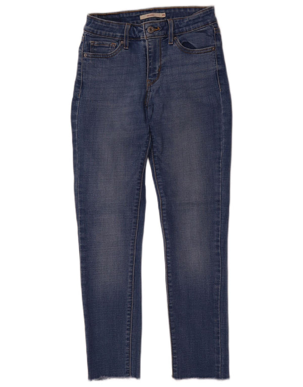 Levi's Girls 711 Skinny Jeans 11-12 Years W26 L27 Blue Cotton