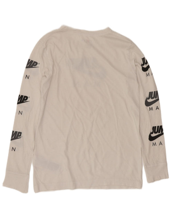 Jordan Boys Regular Graphic Top Long Sleeve 12-13 Years Large White Sports