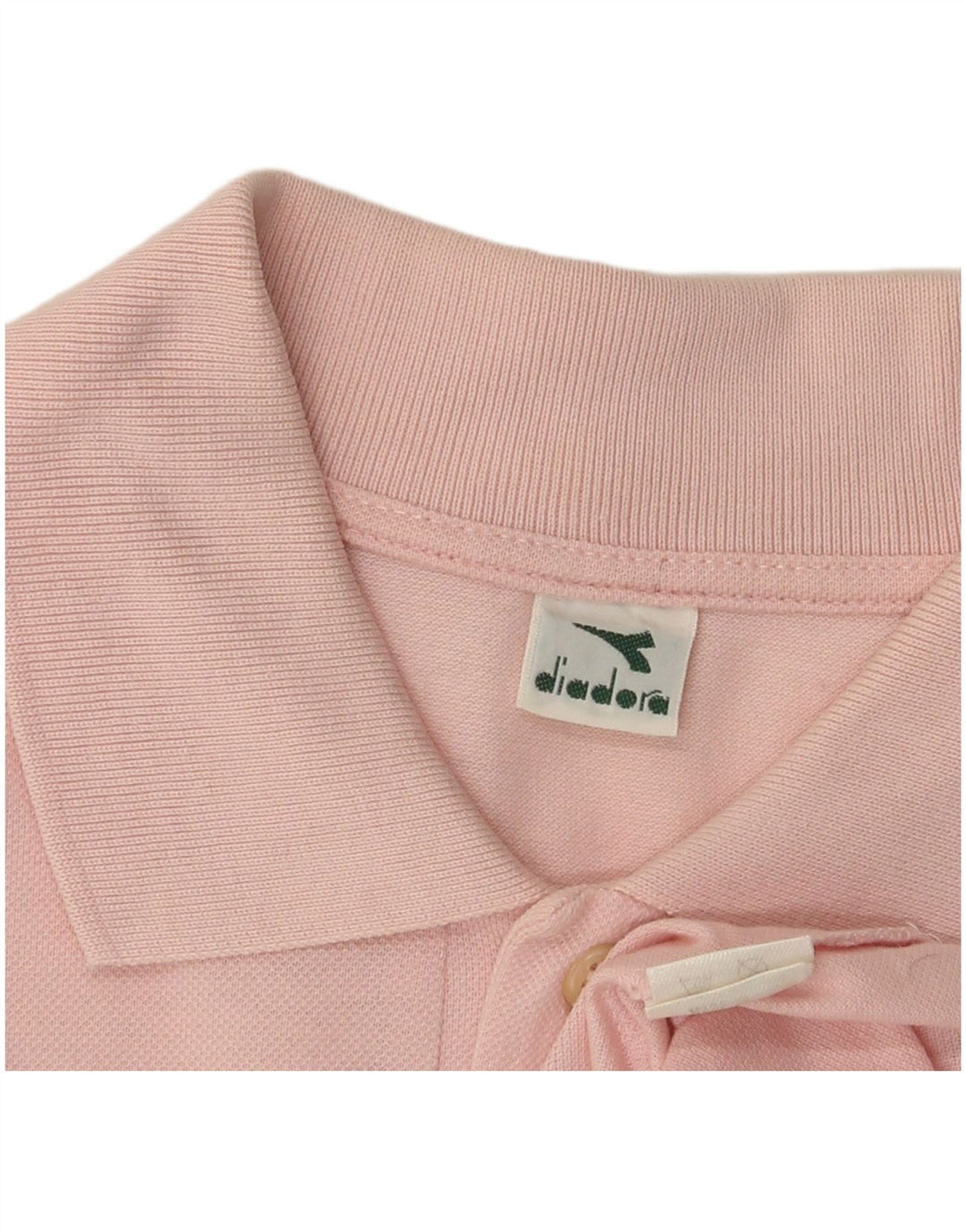 Diadora Mens Polo Shirt Medium Pink Cotton