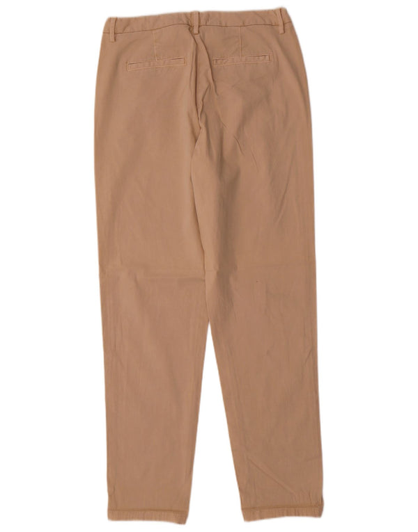 Marks & Spencer Womens Slim Chino Trousers UK 10 Small W28 L30 Beige Cotton