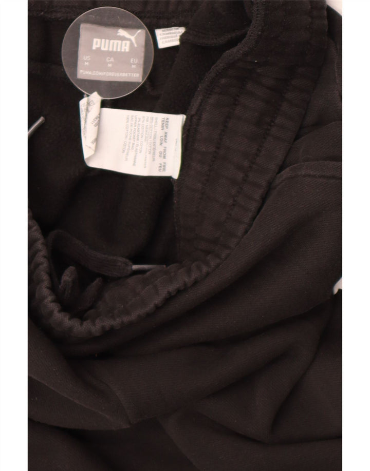 Puma Mens Tracksuit Trousers Medium  Black Cotton
