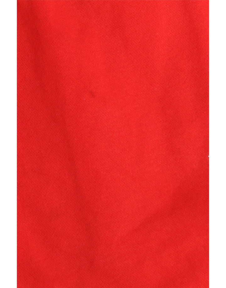 ADIDAS Womens Tracksuit Trousers Joggers UK 12 Medium Red Cotton