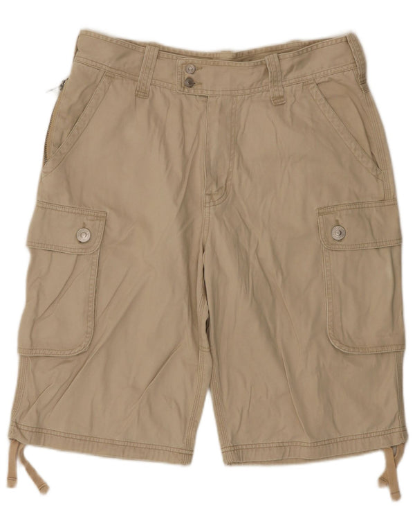 Benetton Mens Cargo Shorts IT 48 Medium W36  Beige Cotton