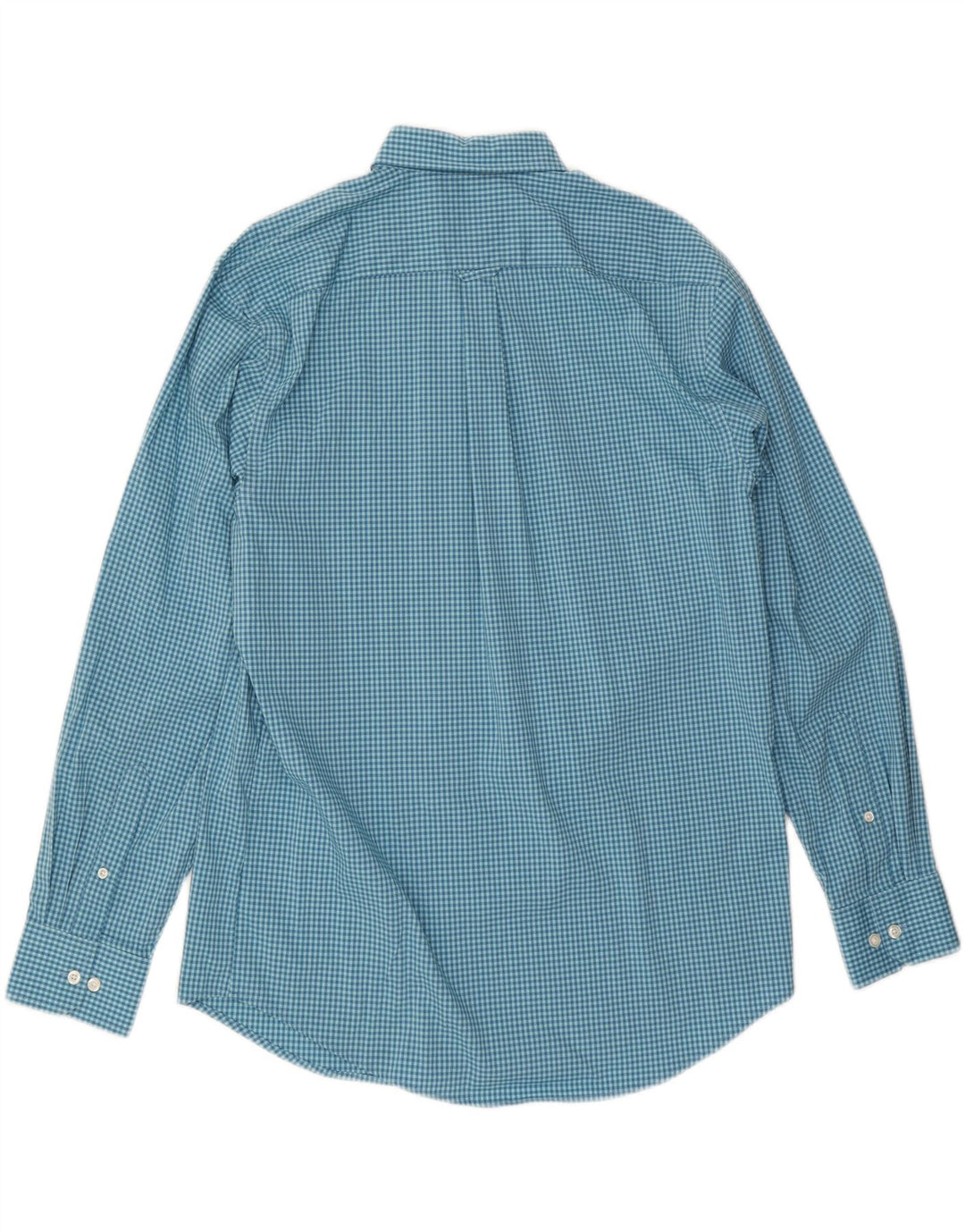IZOD Mens Shirt Medium Blue Gingham Vintage Izod and Second-Hand Izod from Messina Hembry 