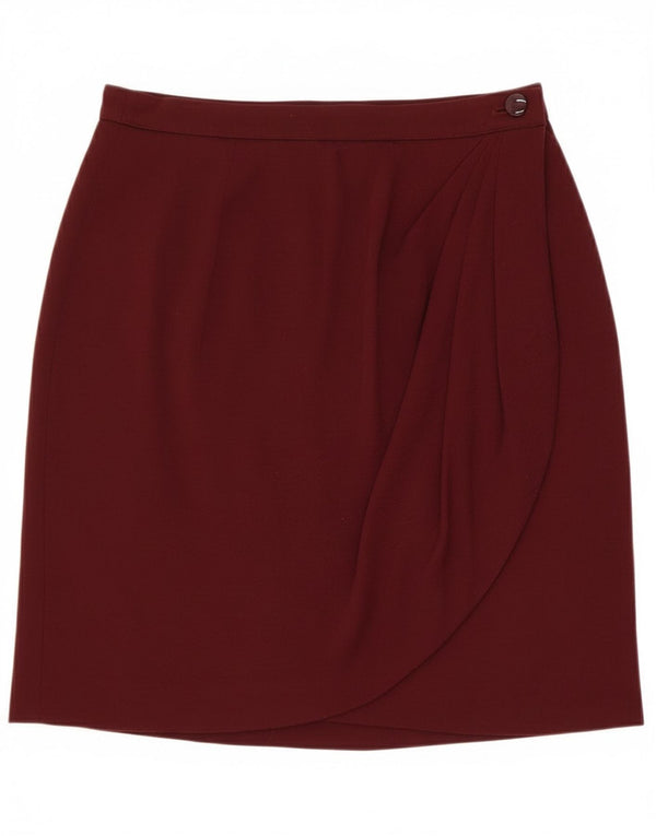 Luisa Spagnoli Womens Wrap Skirt IT 42 Medium W26 Burgundy