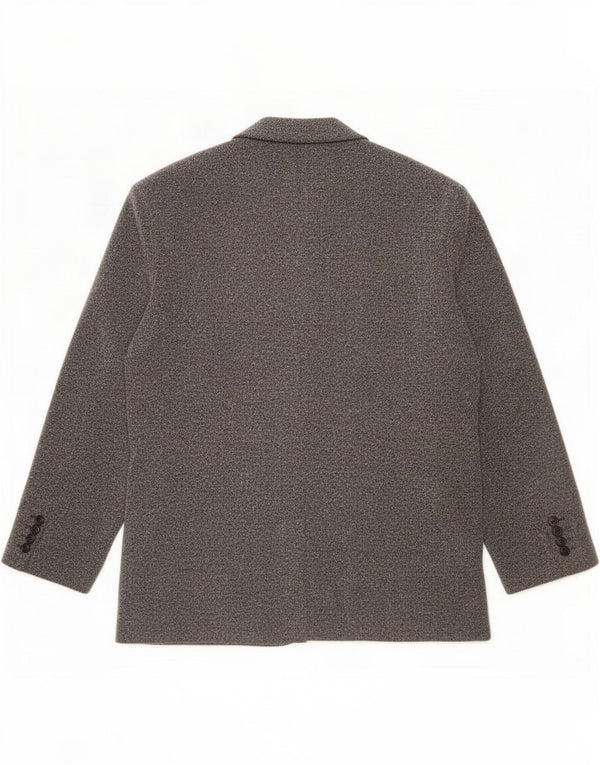 Marks & Spencer Mens Short 3 Button Blazer Jacket UK 42 Large Grey Flecked