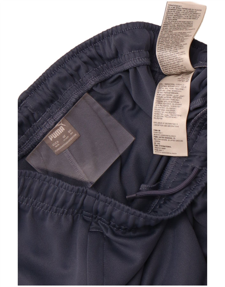 Puma Boys Tracksuit Trousers 11-12 Years Navy Blue Colourblock Polyester