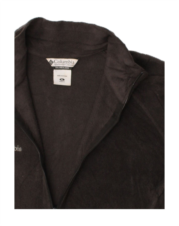 COLUMBIA Womens Fleece Jacket UK 18 XL Black Polyester Vintage Columbia and Second-Hand Columbia from Messina Hembry 