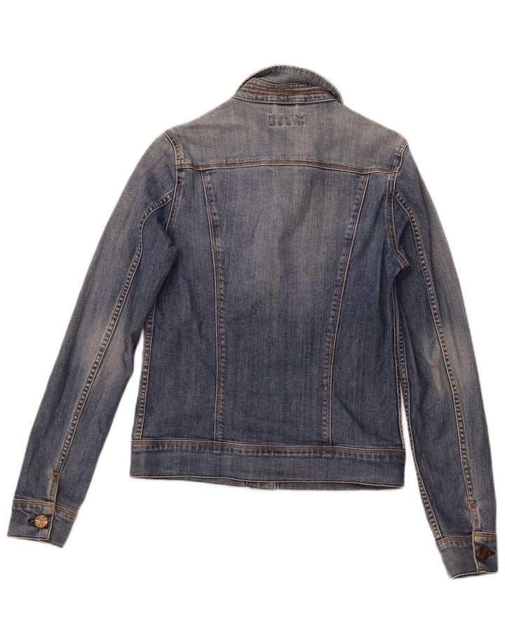 LEE Womens Denim Jacket UK 10 Small Navy Blue Cotton