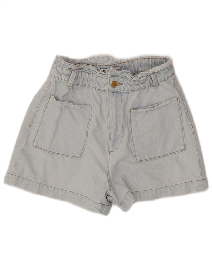 Zara Womens Denim Shorts EU 38 Small W28  Blue