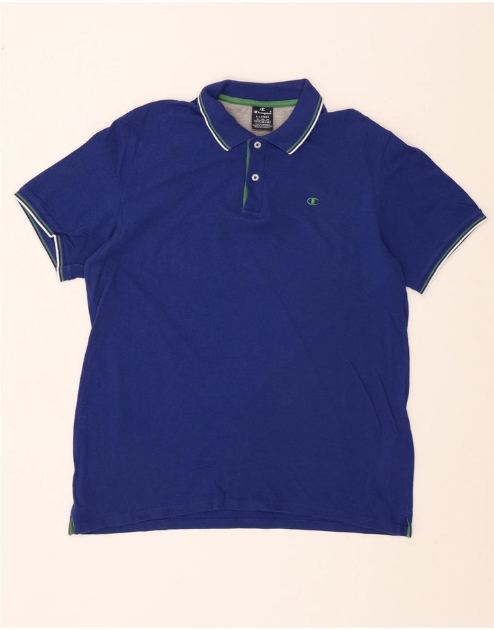 CHAMPION Mens Polo Shirt XL Blue