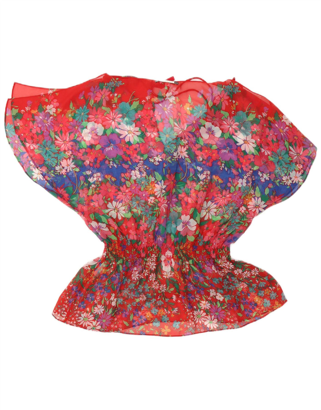 Replay Womens Blouse Top UK 14 Medium Red Floral Polyester