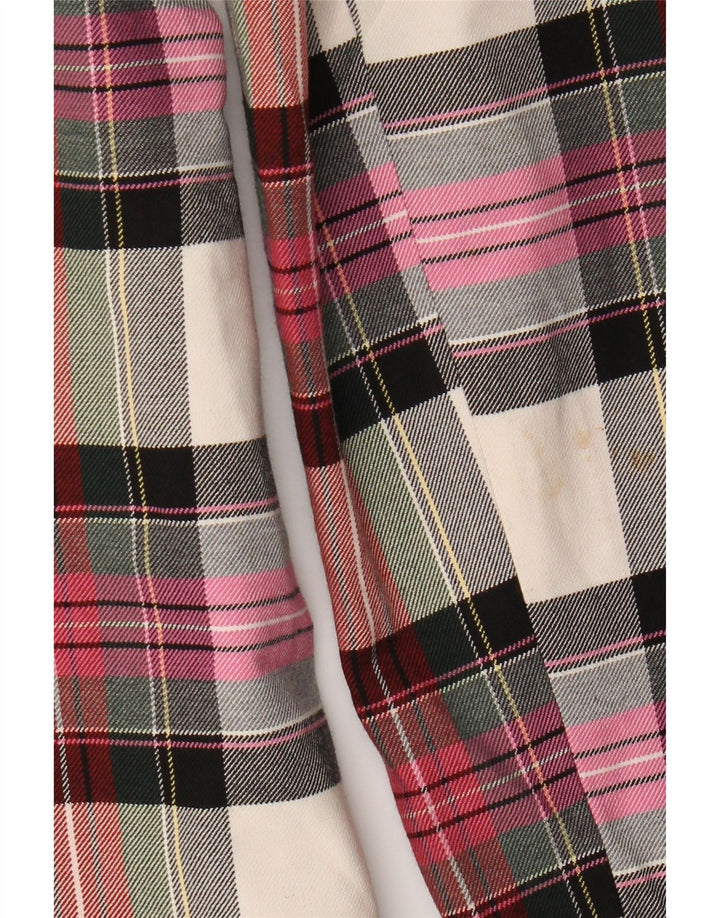 TOPSHOP Womens Double Breasted Blazer Jacket UK 10 Small  Pink Check