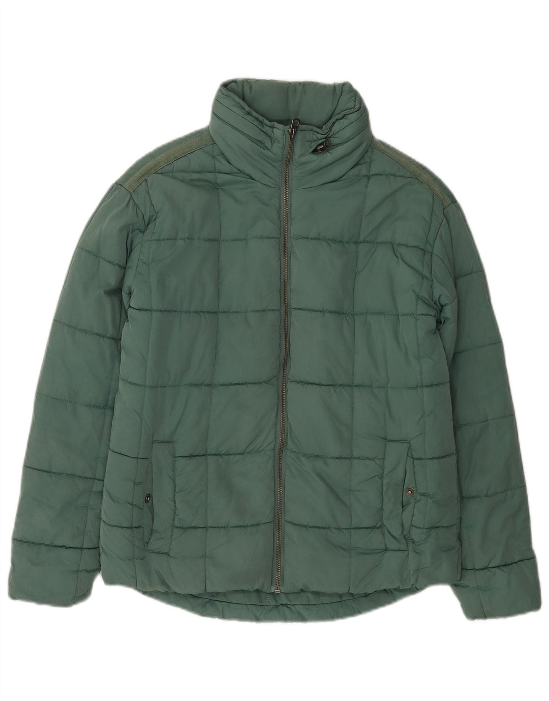 FAT FACE Womens Oversized Padded Jacket UK 6 XS Green Polyester