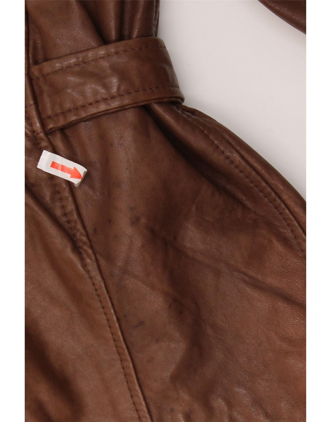 Vintage Womens Oversized Leather Jacket UK 18 XL Brown Leather