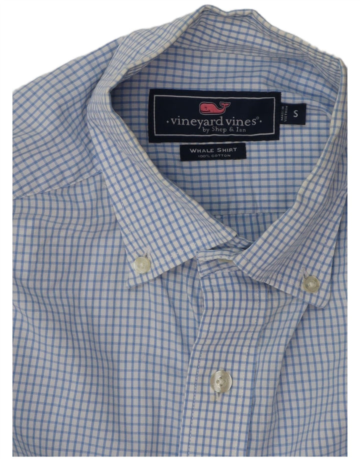 Vineyard Vines Mens Shirt Small Blue Check Cotton