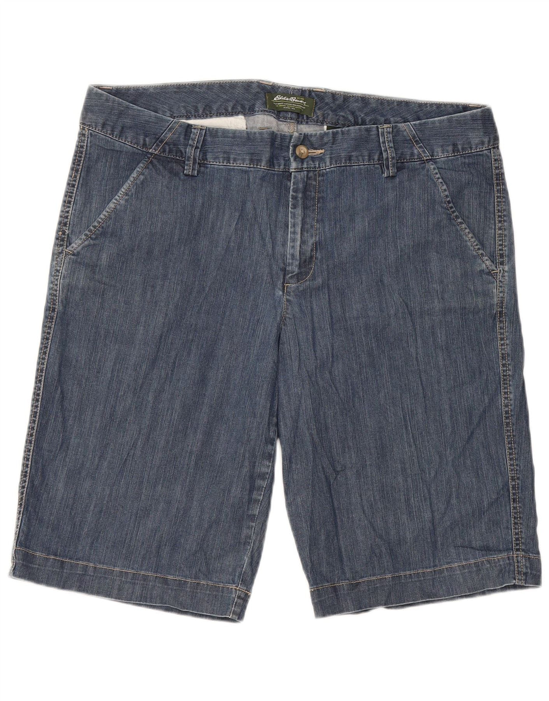 EDDIE BAUER Womens Denim Shorts US 14 XL W36  Blue Cotton