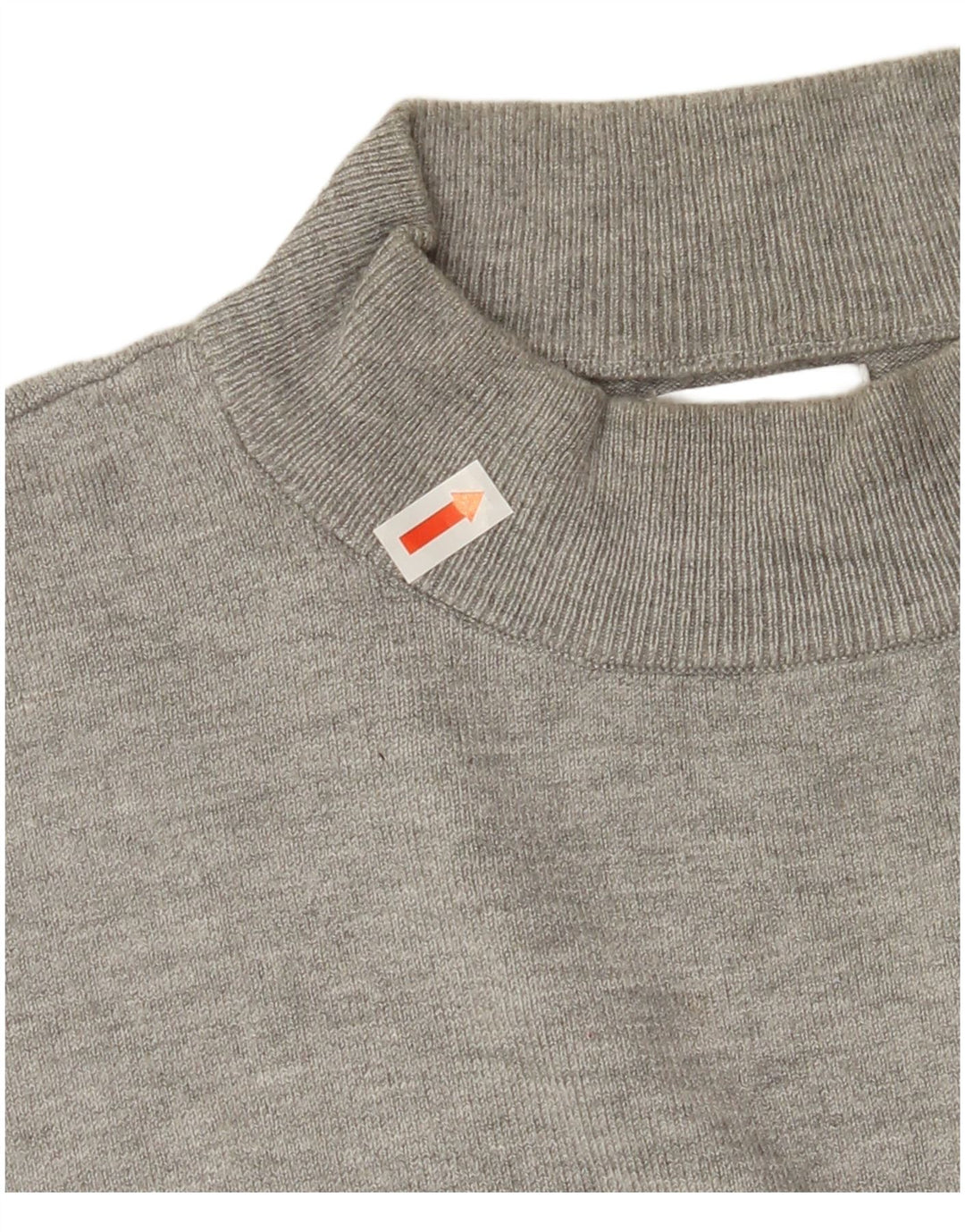 ZARA Womens Short Sleeve Turtle Neck Jumper Sweater UK 16 Large Grey