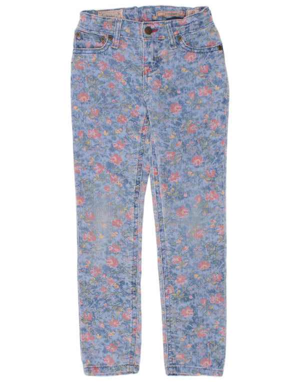 Polo Ralph Lauren Girls BOWERY Skinny Jeans 5-6 Years Blue Floral Cotton