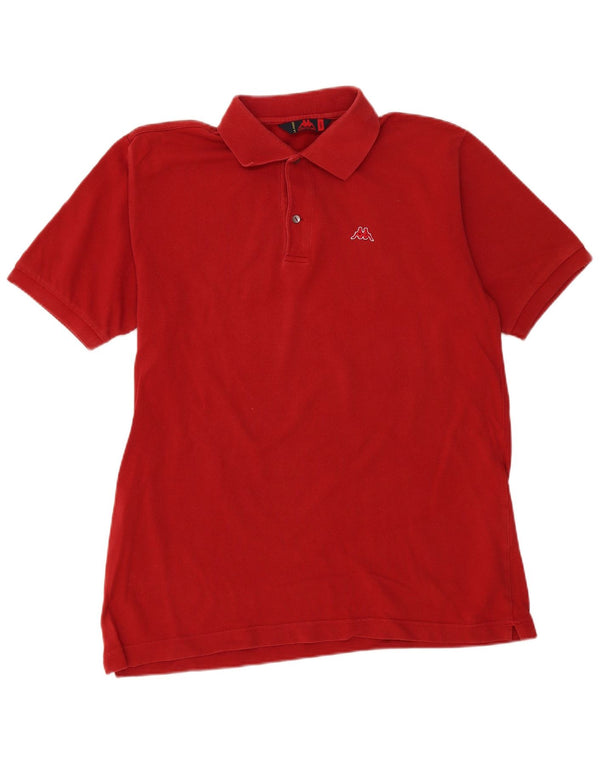 Kappa Mens Polo Shirt Large Red Cotton