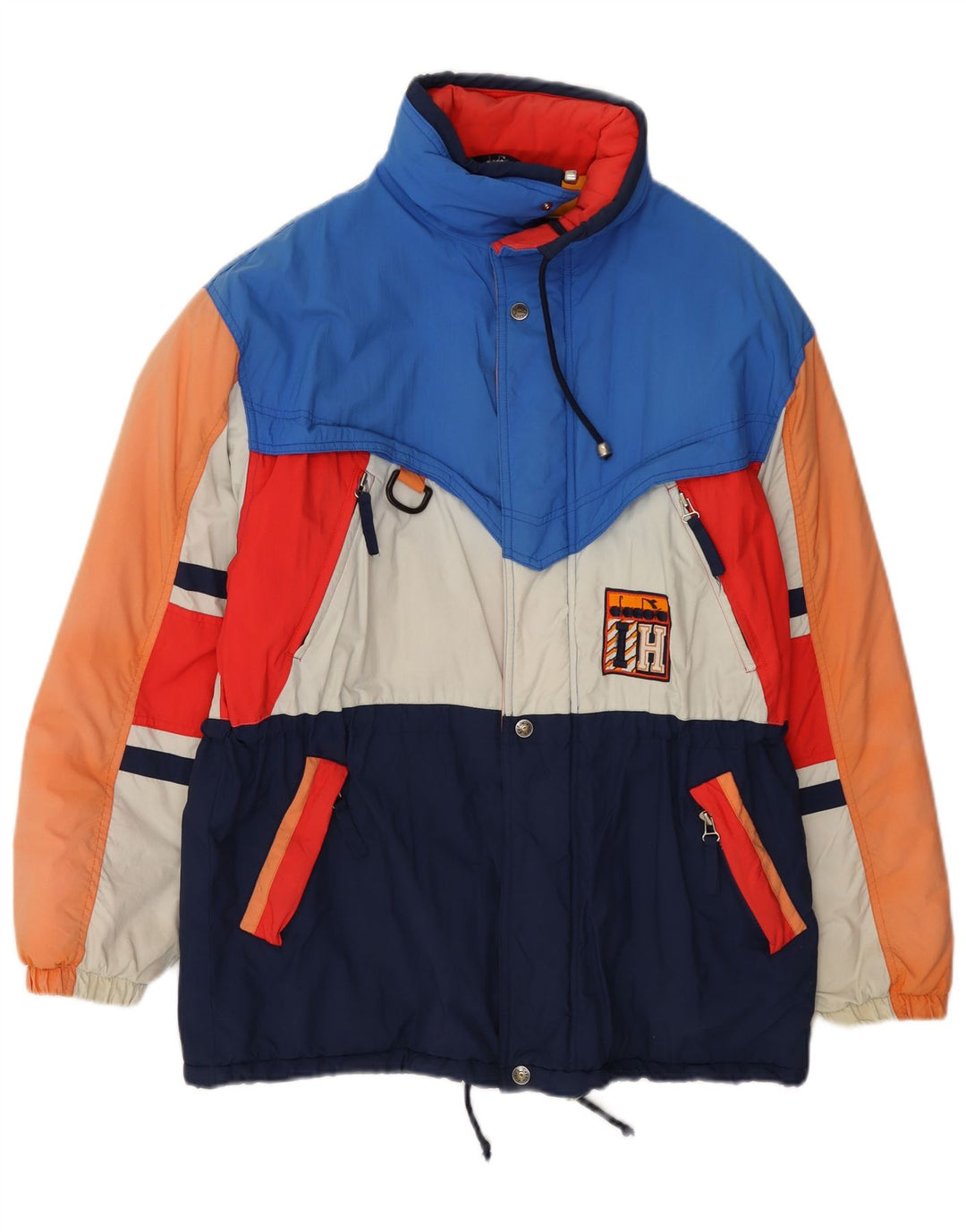 Diadora Mens Ski Jacket UK 44 2XL Multicoloured Colourblock Polyamide