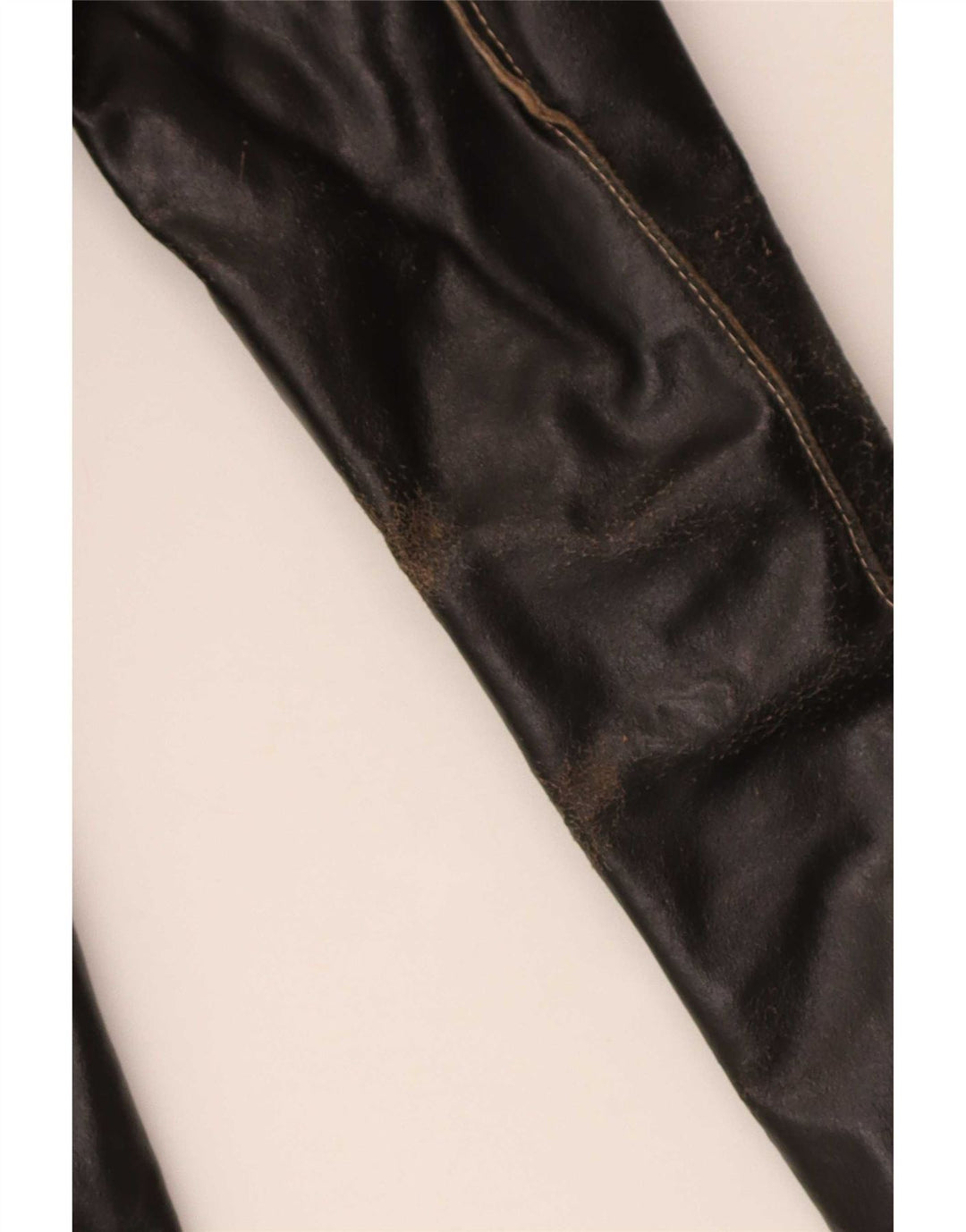Conbipel Womens Trench Leather Coat IT 42 Medium Black