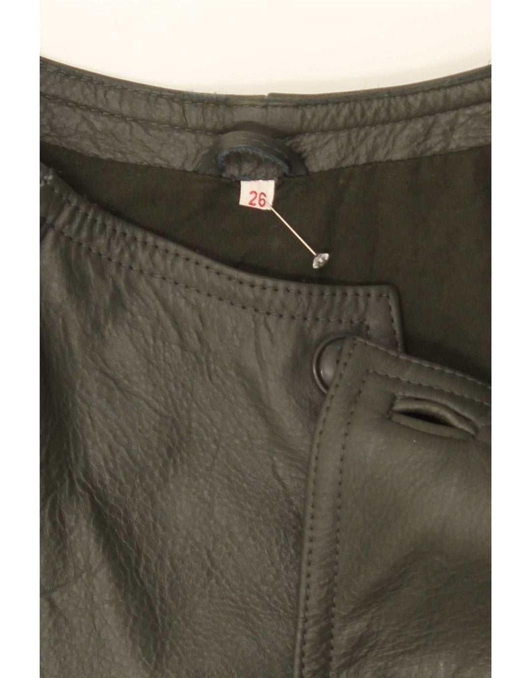 Vintage Mens Riding Leather Jacket UK 38 Medium Green Colourblock