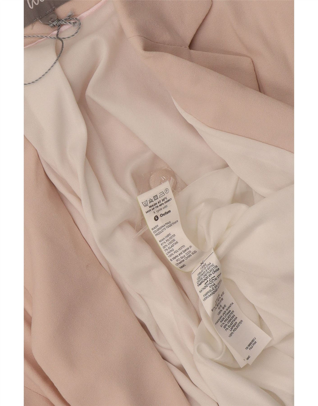 Marks & Spencer Womens 3/4 Sleeve Open Blazer Jacket UK 12 Medium Pink